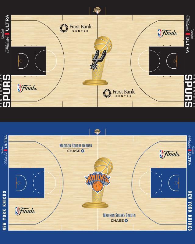 Bet365体育集团-经典回归!NBA总决赛地板迎回冠军金杯图案